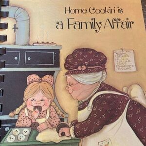 Vtg Home Cookin is a Family Affair cookbook